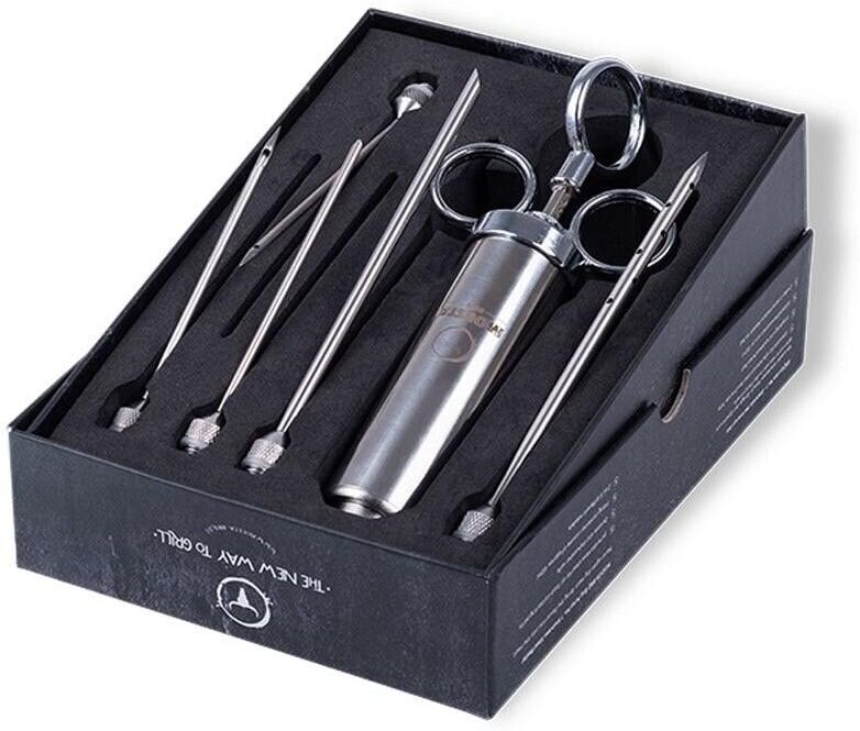 Marinierspritze "Marinierspritze 5 Stück", silber (silberfarben), Edelstahl, Spritzen, Marinierspritze silberfarben Einheitsgröße