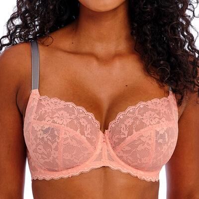 Plus Size Women's Offbeat Underwire Side Support Bra by Freya in Rosehip (Size 32 E)