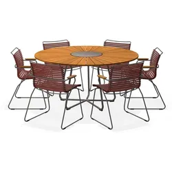 HOUE CLICK Gartenmöbel Set – 6 Personen mit CIRCLE Tisch rund 150cm