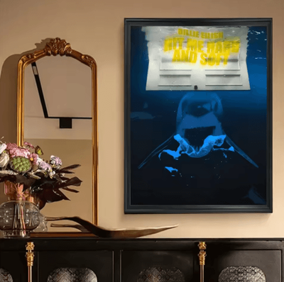 Inspire Picks Billie Eilish Vintage Kraft Poster Retro Aesthetic Music Wall Decor zlh4092 40x50cm Unframed