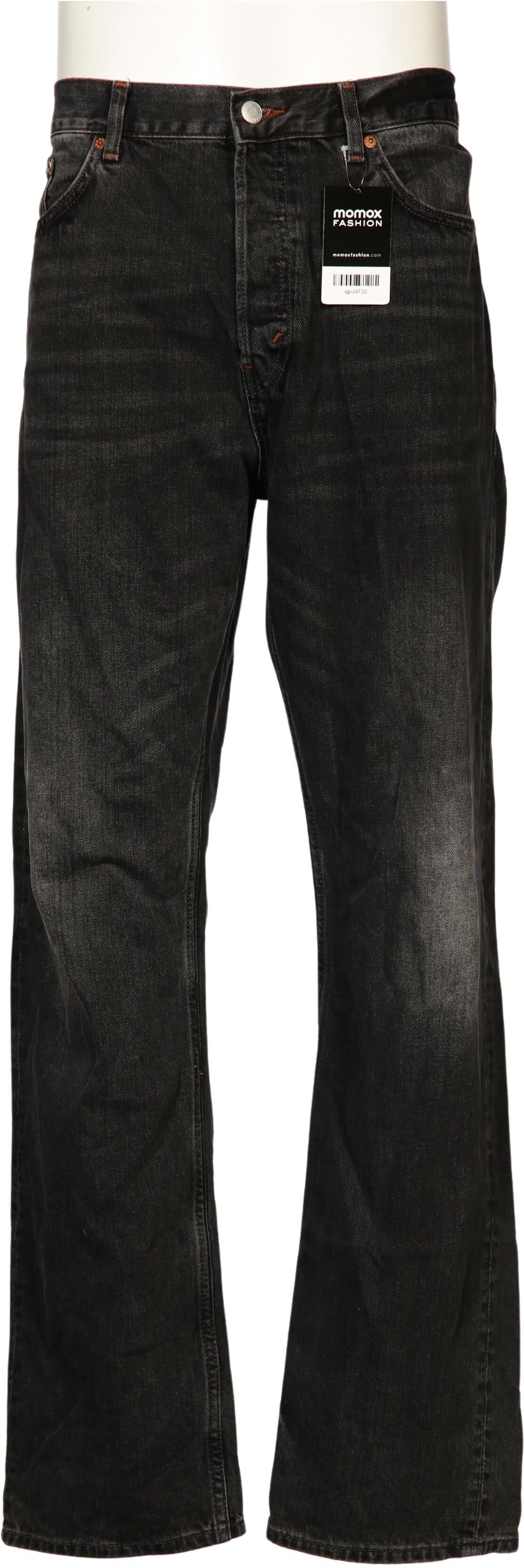Weekday Herren Jeans, Schwarz, Gr. W33, Baumwolle - Second Hand