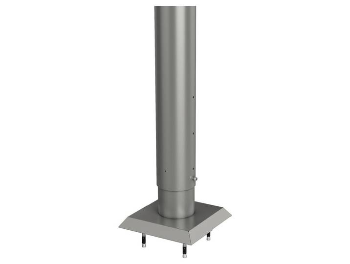 Steher FÜR Sichtschutz, Grau, Metall, 21x140-165x21 cm, Gartenzubehör