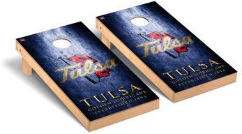 Skip's Garage University of Tulsa Golden Hurricane Museum Cornhole Board Set