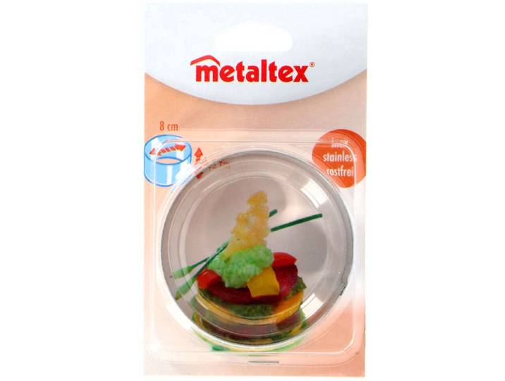 Metaltex Multifunctionele Kookring 8 Cm Rvs Zilver