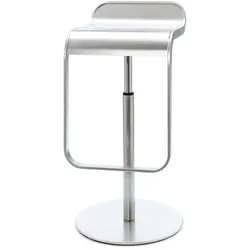 Barhocker Lem Lapalma Sitz Edelstahl silber, Designer Shin, Tomoko Azumi, 37x63-75x42 cm