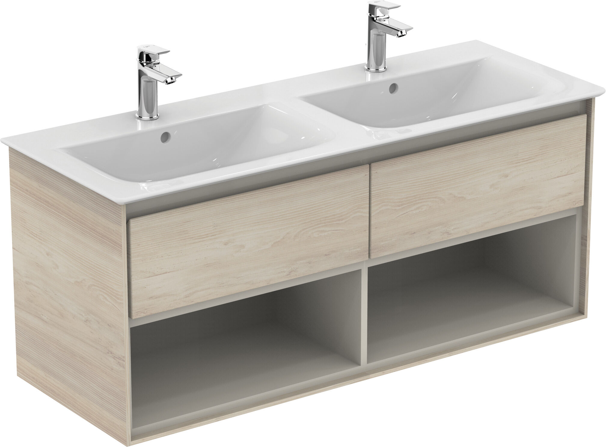 Air Ideal Standard Connect Air Ideal Standard E0829UK 120x51.7x44cm, 2 coulissants, décor pin clair / marron mat