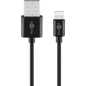 Goobay Ladekabel 72904, schwarz, 0,5m, USB-A auf Apple Lightning, 15W Schnellladekabel