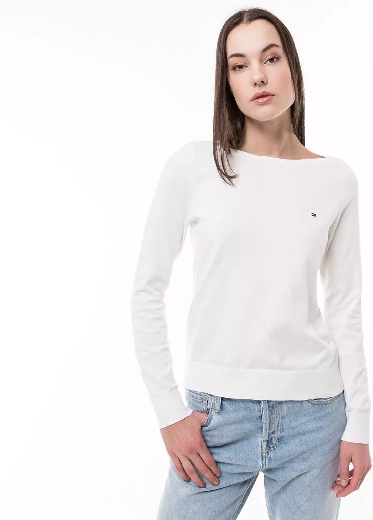 Tommy Hilfiger - Pullover, U-Boot, für Damen, Ecru, Größe S