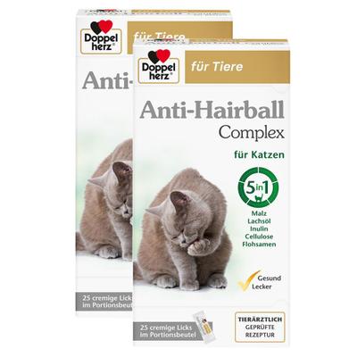 Doppelherz Anti-Haarball Complex für Katzen Doppelpack 2x25x10 g Paste