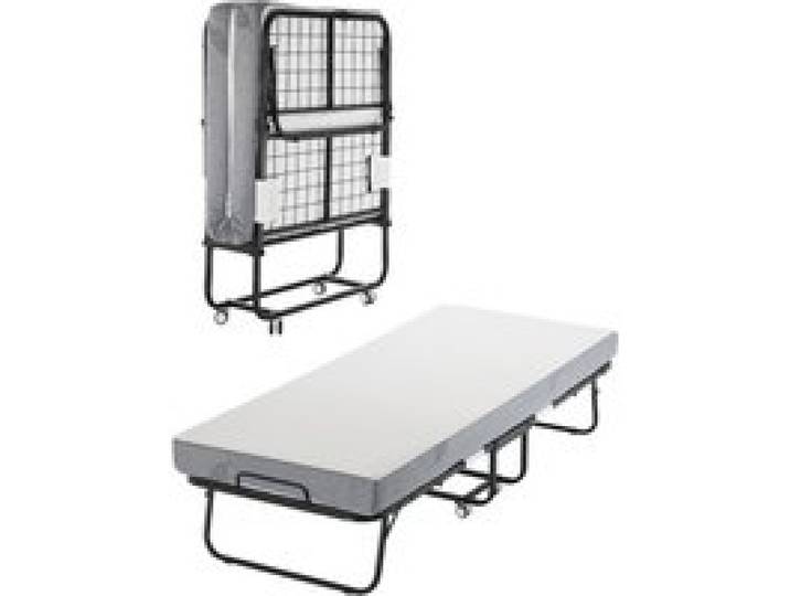 VEVOR Rollbett Klappbett mit 12,5 cm Matratze, faltbares Einzelbett mit Memory Foam-Matratze (190 x 81 cm), 136,1 kg belastbares Gästebett für Erwachsene, Metallbett für Schlafzimmer Wohnzimmer