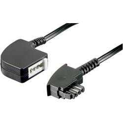 Basetech Telefon (analog) Verlängerungskabel [1x TAE-F-Stecker - 1x TAE-F-Buchse] 15.00 m Schwarz BT-1602134