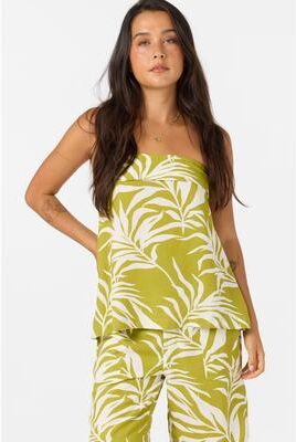 O'Neill s Marissa Tube Top in Chartreuse, Size Medium, Viscose