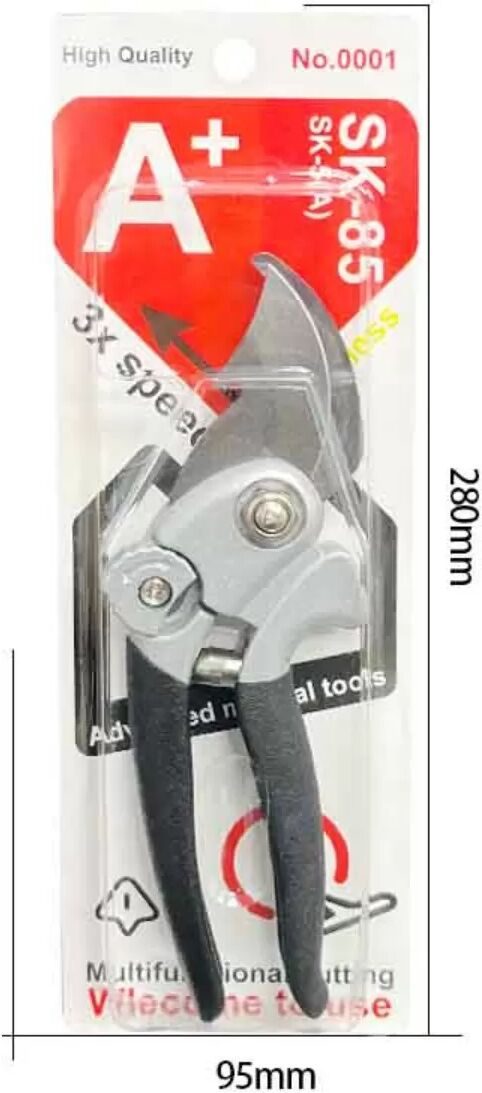 INF Gartenschere: Astschneider aus legiertem Stahl SK85 Schwarz + Silber