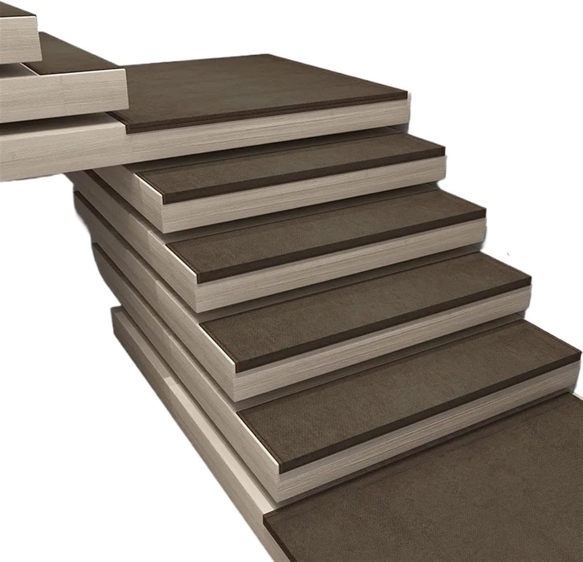 Antislip trapprofielen Bruin - Set zelfklevende trapmatten - 30 x 100 cm