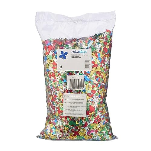 Relaxdays Glitter Confetti Multicolour, 1 kg, Metallic Tafelconfetti voor Feestjes