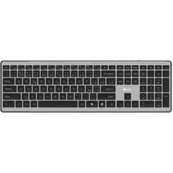 C-Tech Keyboard Quallis KB-118 Dual mode (DE, Kabellos), Tastatur, Schwarz