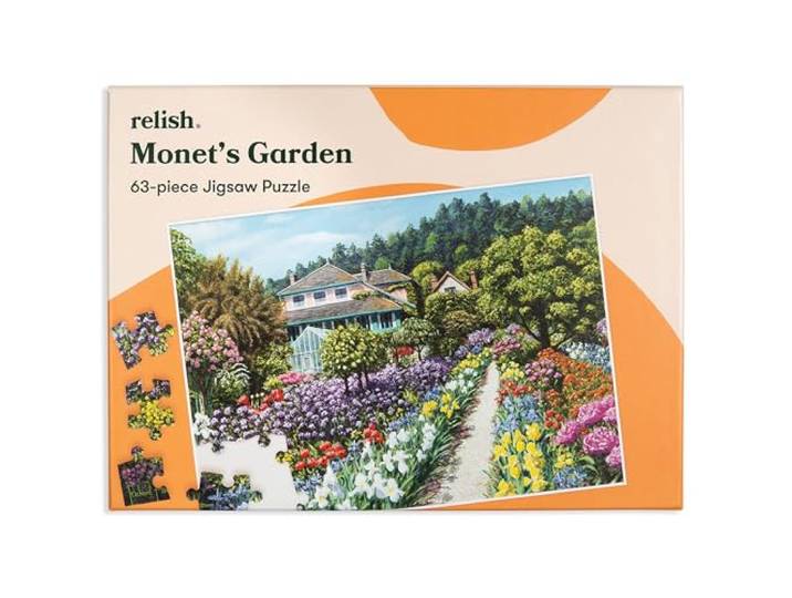 Relish Monet's Garden Puzzel met 63 delen, ontworpen voor ouderen met dementie/Alzheimer
