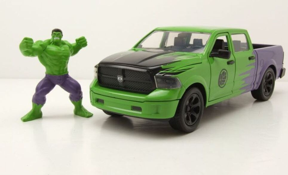 Jada Toys Marvel Hulk 2014 Ram 1500 modelauto schaal 1:24 groen metaal