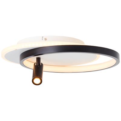 BRILLIANT Deckenleuchte "Eunomia", schwarz (schwarz, weiß), 1, H: 14cm, 1 Stk., Leuchten, schwenkbar, dimmbar - 35x30cm - 2500 Lumen, 3000 Kelvin, warmweiß, Deckenleuchte