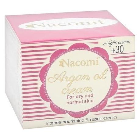 Nacomi Argan Oil Cream 30+ krem arganowy z kwasem hialuronowym na noc 50ml (50 ml, Nachtcreme) (5901878688039)