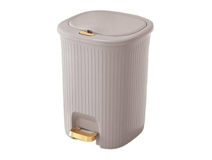 9bbhfJw4R Haushaltsmülleimer Step-Mülleimer Mit Pedal Und Deckel for Zu Hause(Grigio,10L)