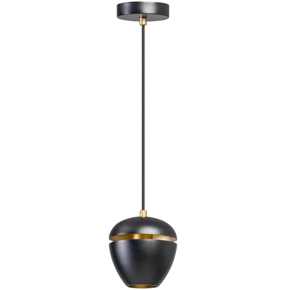 Design hanglamp Claire ETH zwart en goud/messing van metaal