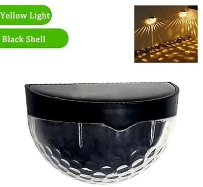 Uplift Essentials Solar Deck Light Outdoor Peel And Stick Deck Railing Lights black Shell warm