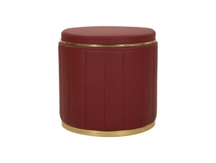 Pouf Coffre Design  London  46cm Rouge