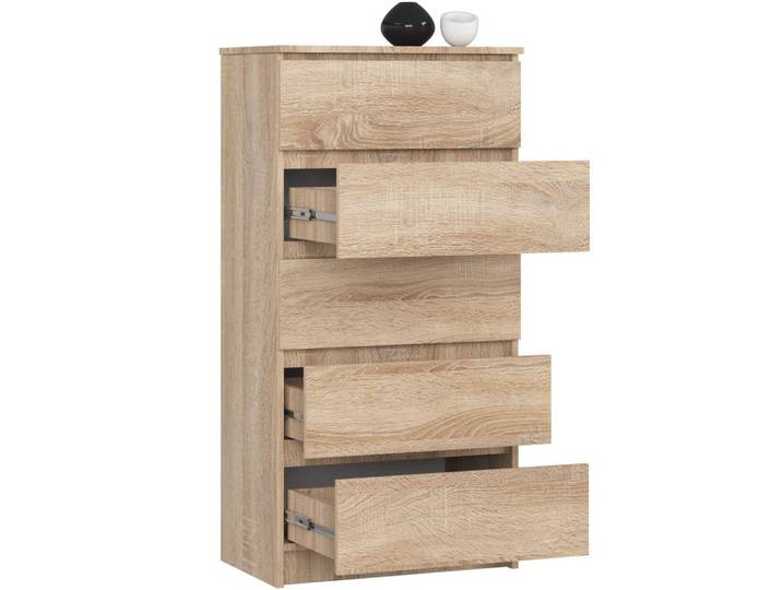 Raumhirsch Furniture Kommode mit 5 Schubladen 60 cm Schrank Sideboard Anrichte, Highboard / Kommode 60 cm, Sideboard Organizer für jeden Raum