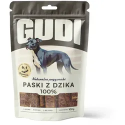 GUDI Wildschweinfleischstreifen 500 g, natürliche Hundeleckerlis