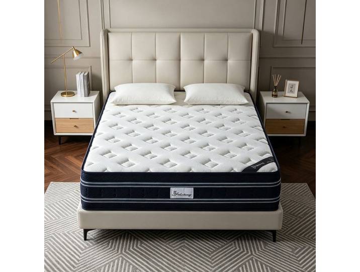 Matelas - YIDATONG - 140x200 H3 - 30 cm - Hybride mousse ressorts ensachés latex naturel