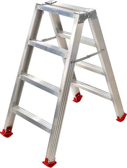 AgriEuro Premium Escabeau double en aluminium 1031, 2x4 marches, 0,96 m