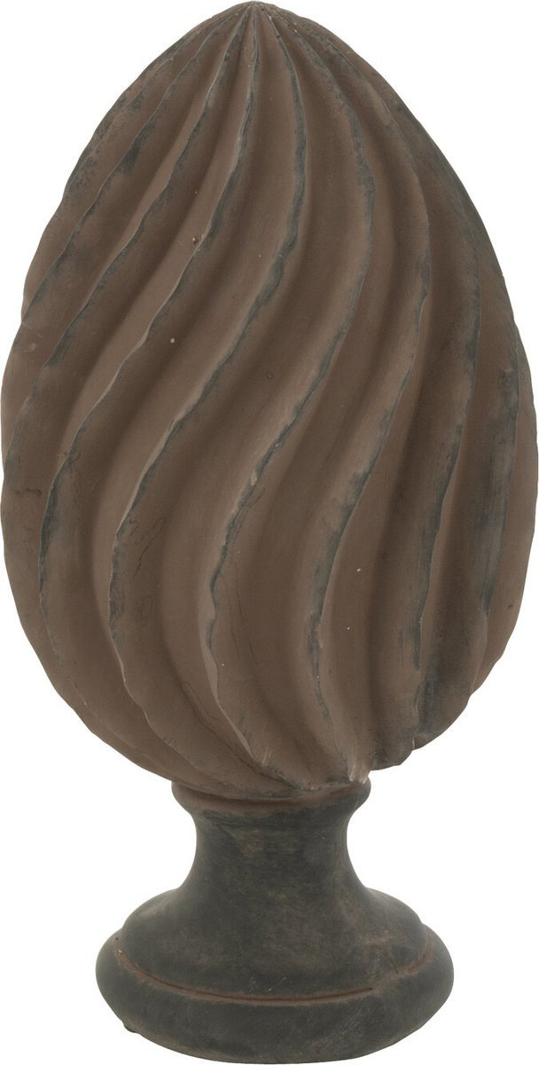 J-Line Abstract Ananas Decoratie - Bruin/Zwart - Polyresin