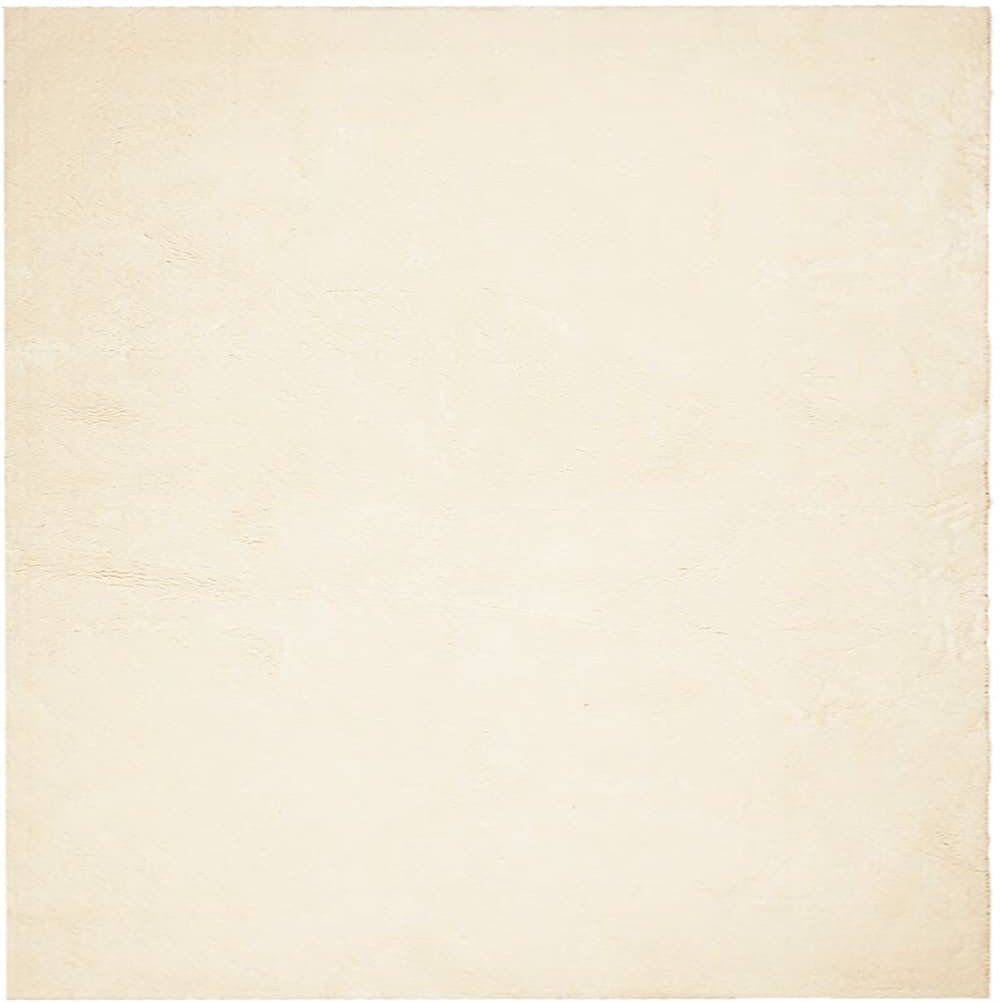 17 Stories Rug "HUARTE" Short Pile Soft and Washable Cream Cream Square 160cm