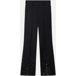Hose Francoise Cropped mit Pailletten-Applikation Schwarz 36/29