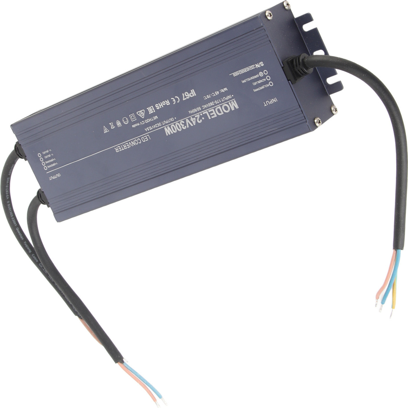 Cocosity Waterdichte LED-voeding IP67 300W 24V 12.5A voor verlichtingsborden