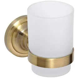 Brillantbad BETRO BRONZE Glashalter mit Glas Messing Glas Bronze 70x95x115 mm für Bad & WC >> zum Bohren