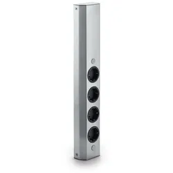 Mira Wand small, Aufbausteckdosenelement, Edelstahl