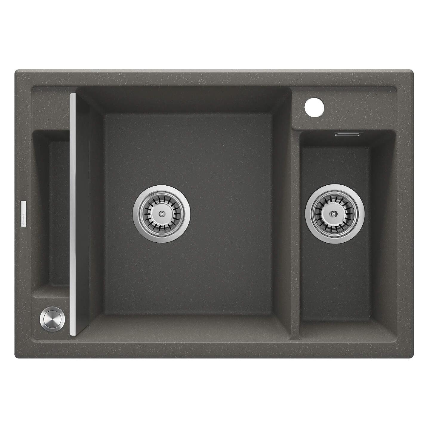 Magnetisches Granitwaschbecken 1 5 Becken (Einbauspüle, 49 cm) (ZRM T503)