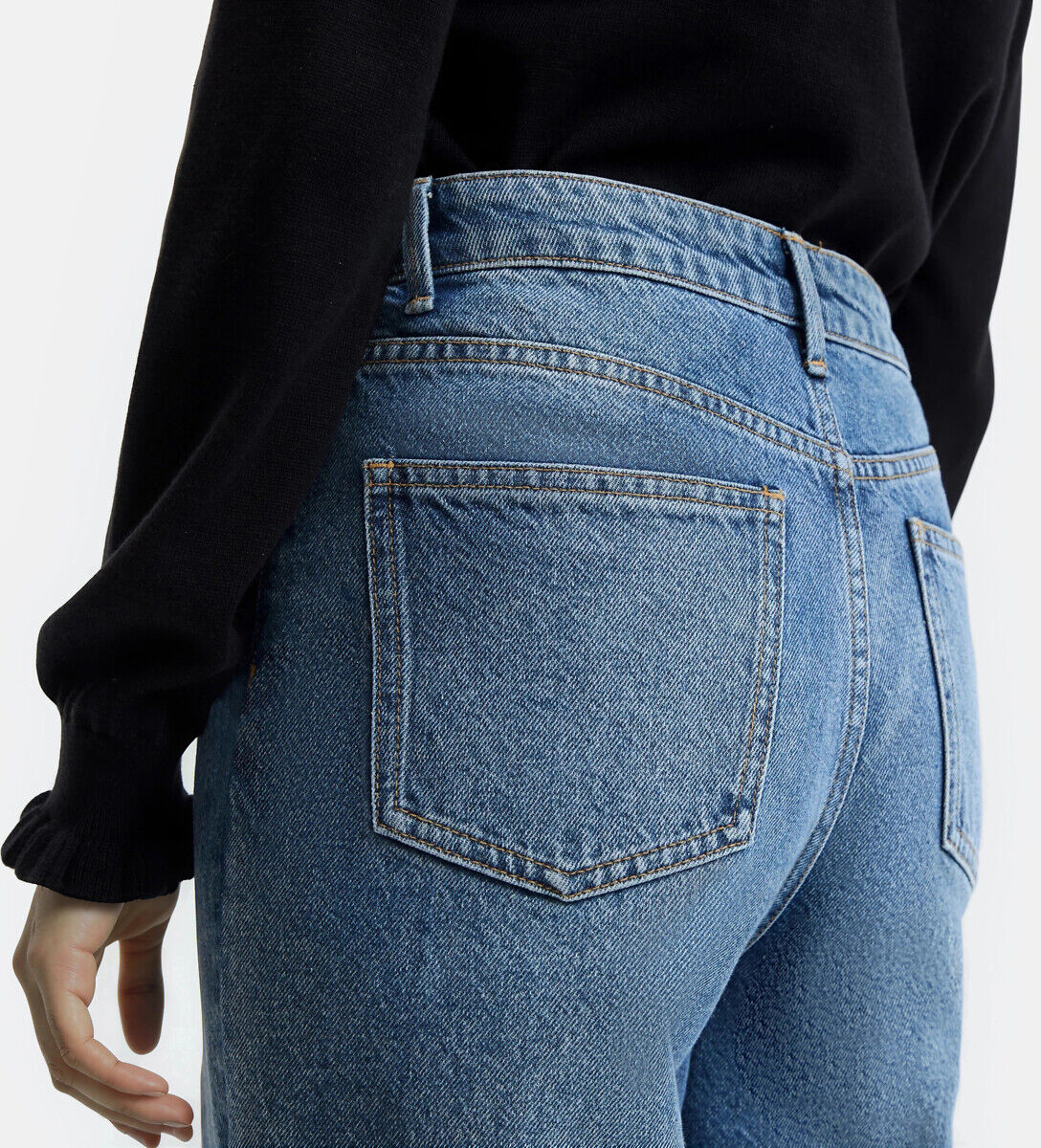 LA REDOUTE COLLECTIONS Jean mom femme taille haute 7/8 en coton bio, Signature PAULINE
