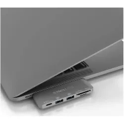 Terratec Connect C7 CardReader (Docking Port, 3 Ports), Dockingstation + USB Hub, Schwarz