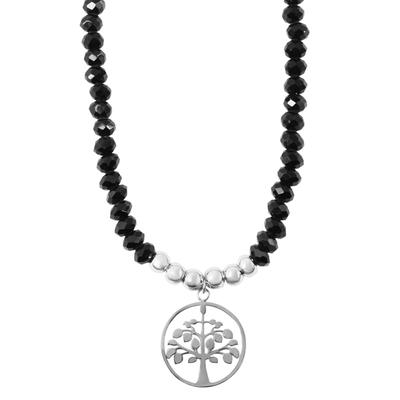 Kette ohne Anhänger ADELIA´S "Halskette mit Anhänger – Lebensbaum aus Glas", schwarz, Halsketten, Damen, 42cm, Perfekt zum Verschenken an besondere Menschen