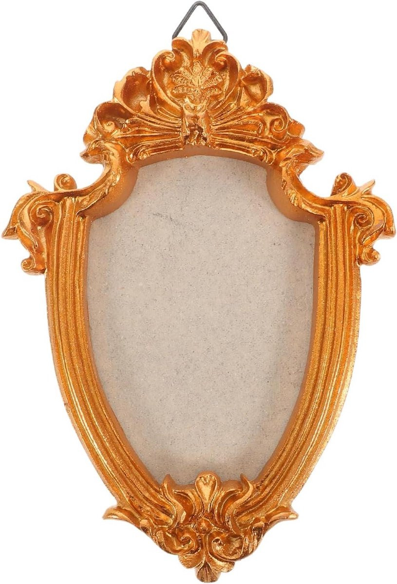 Magnetisch Fotolijstje Fotohouder Koelkastmagneet Keuken Decoratie met Elegante Gouden Rand, 12 x 8 cm, Goud