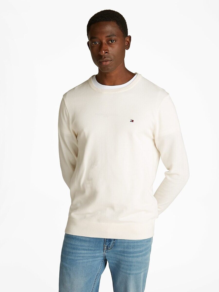TOMMY HILFIGER Pull à col ras-du-cou et drapeau brodé
