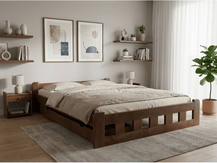 Hochbett Naomi 160 x 200 cm, Eiche Matratze: Ohne Matratze, Lattenrost: Ohne Lattenrost