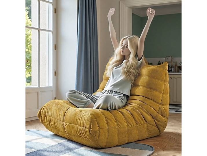 VUZINIC Sitzsack für Erwachsene, Memory-Schaum-Füllung, Bodensofa, Wohnzimmer & Büro (1 St)
