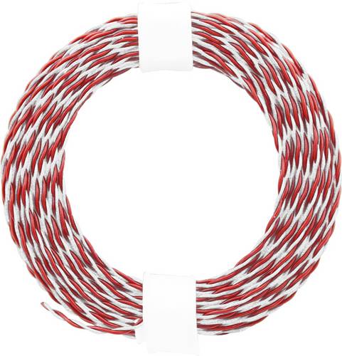 Donau Elektronik 210-05 Litze 2 x 0.04mm² Rot, Weiß 10m