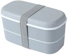 Trendy Discount Goods Portable Outdoor Leak Proof Lunch Box, Simple Style Layered Japanese Bento Box, Kitchen Accessories Tableware gray