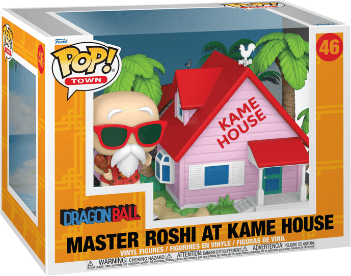 Funko Pop! Town Dragon Ball Master Roshi at Kame House #46 - Red - Official Dragon Ball Collectible