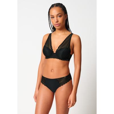 Triangel-BH SKINY "Initialace", Damen, Gr. 85, Cup A, schwarz, Obermaterial: 90% Polyamid, 10% Elasthan. Cups: 100% Polyester, unifarben, normal, BHs Triangel-BH, mit Bügel, Spitze über den Cups, gepolstert